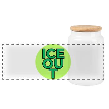 Je me retire ! - Boîte à biscuits avec couvercle en bois - blanc - Devant