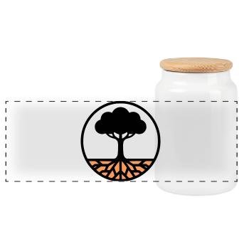 Icône du Cercle de l’Arbre de Vie - Boîte à biscuits avec couvercle en bois - blanc - Devant