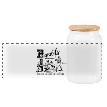 Baseball - Les Bückeburg Bandits - Boîte à biscuits avec couvercle en bois - blanc - Devant