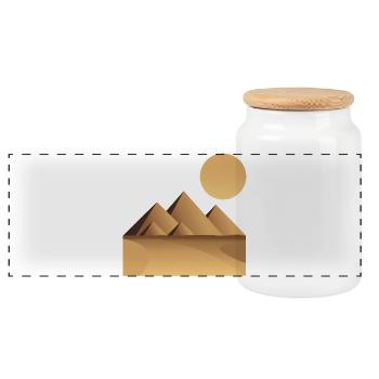 Horizon de la pyramide dorée | Édition Collector - Boîte à biscuits avec couvercle en bois - blanc - Devant
