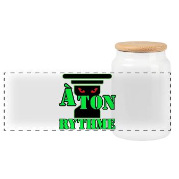 À TON RYTHME. - Boîte à biscuits avec couvercle en bois - blanc - Devant