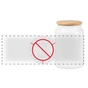 Greed Is Not Good Anti-Capitalism Statement Protest - Panoramic Cookie Jar with Wooden Lid - white - Front