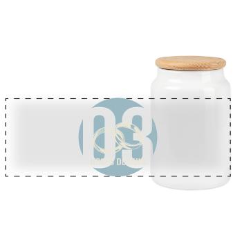 Idée Cadeau Couple 3 Ans de Mariage Noces de Cuir - Boîte à biscuits avec couvercle en bois - blanc - Devant