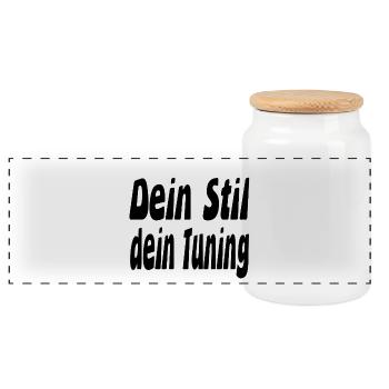 réglage - Boîte à biscuits avec couvercle en bois - blanc - Devant
