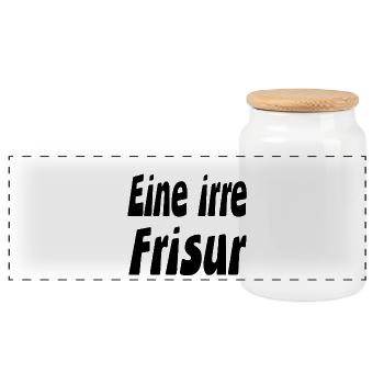Frisur - Panorama Keksdose mit Holzdeckel - Weiß - Vorne