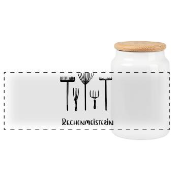 Mathématicien - Boîte à biscuits avec couvercle en bois - blanc - Devant