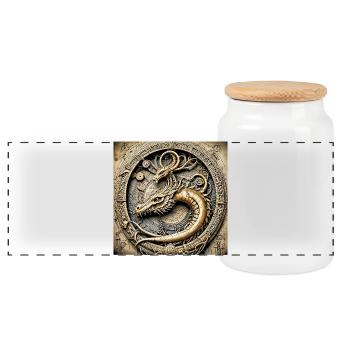 Ppatch 04 - Boîte à biscuits avec couvercle en bois - blanc - Devant