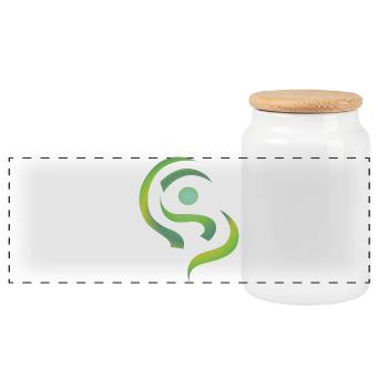 yoga_design_1 - Boîte à biscuits avec couvercle en bois - blanc - Devant