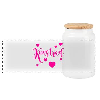Artistic cycling, artistic cycling, indoor cycling - Panoramic Cookie Jar with Wooden Lid - white - Front
