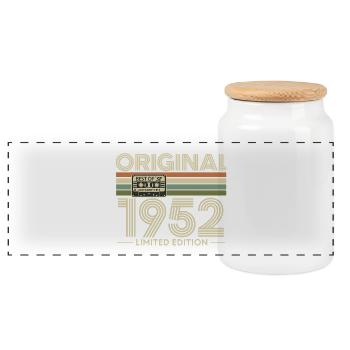 Original 1952 Limited Edition - Boîte à biscuits avec couvercle en bois - blanc - Devant