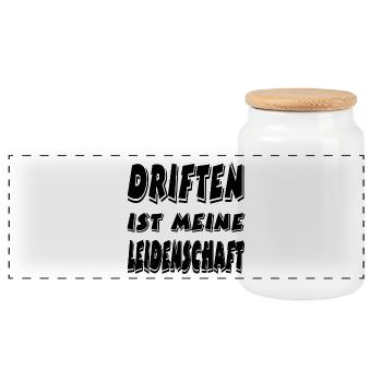 drift - Panoramic Cookie Jar with Wooden Lid - white - Front
