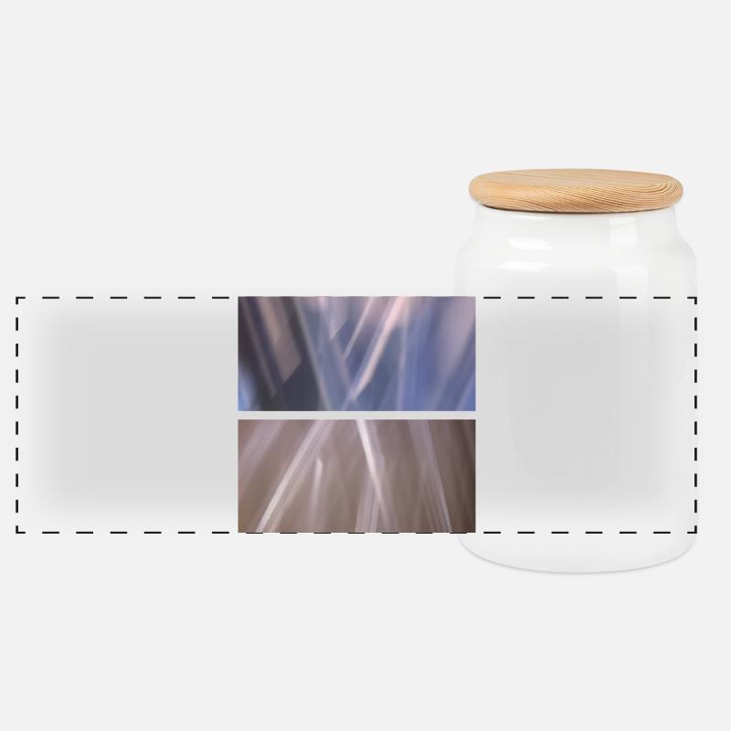 figuratif - Boîte à biscuits avec couvercle en bois - blanc