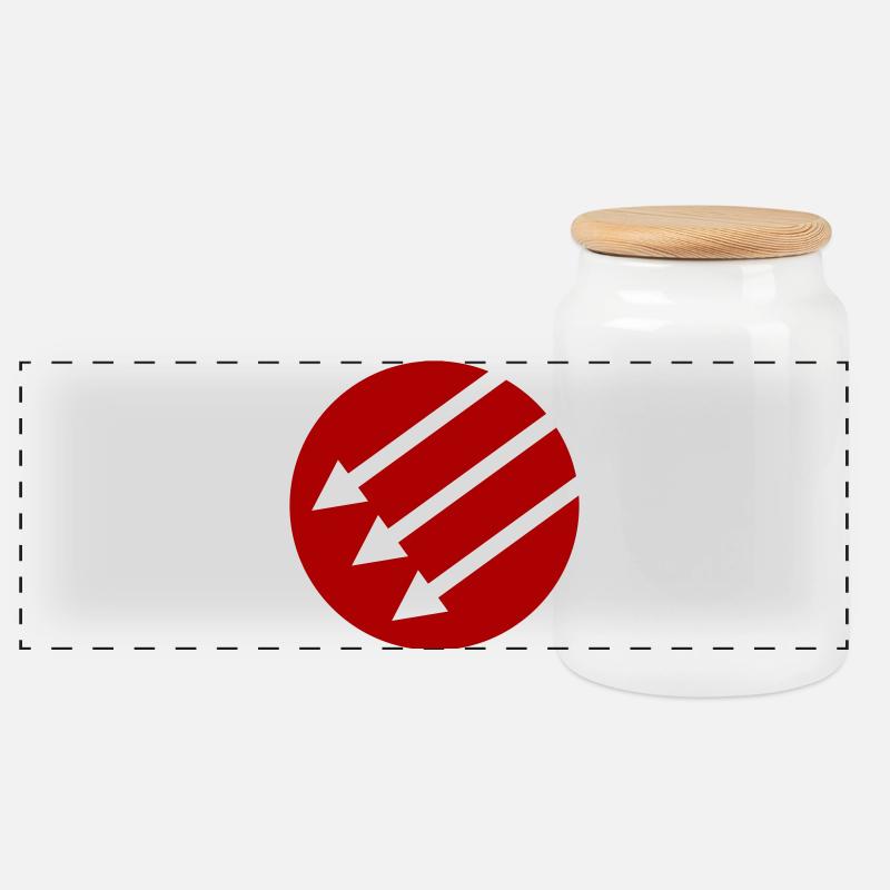 Iron Front / Eiserne Front / Järnfronten - Panorama Keksdose mit Holzdeckel - Weiß