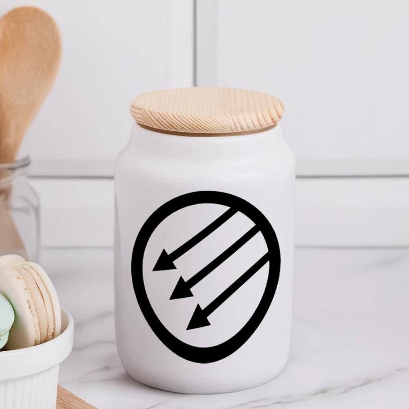 Iron Front / Eiserne Front / Järnfronten Panoramic Cookie Jar with Wooden Lid