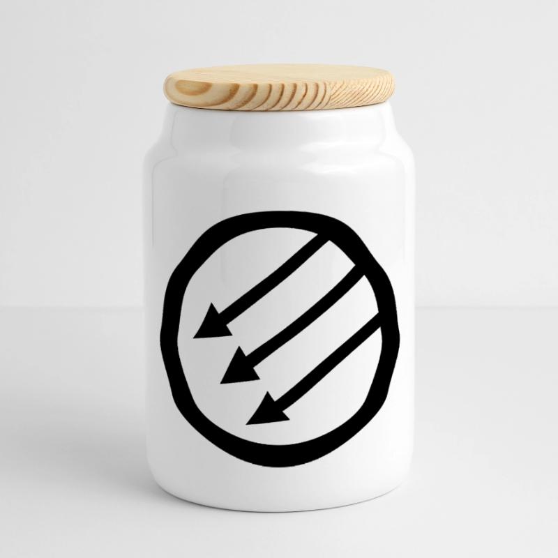 Iron Front / Eiserne Front / Järnfronten Panoramic Cookie Jar with Wooden Lid