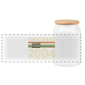 Original 2004 édition limitée - Boîte à biscuits avec couvercle en bois - blanc - Devant