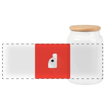 Jouez votre main – Conception minimale des cartes - Boîte à biscuits avec couvercle en bois - blanc - Devant