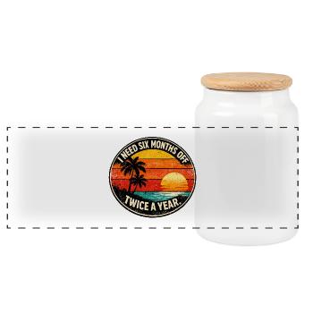 Rêves de fête Coucher de soleil rétro - Boîte à biscuits avec couvercle en bois - blanc - Devant