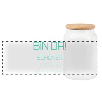Ironie de la perception de soi - Boîte à biscuits avec couvercle en bois - blanc - Devant