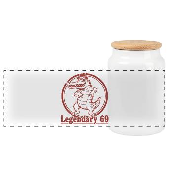 Légendaire 69 - Boîte à biscuits avec couvercle en bois - blanc - Devant