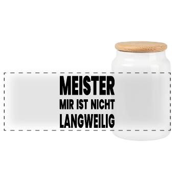 Meister - Panorama Keksdose mit Holzdeckel - Weiß - Vorne