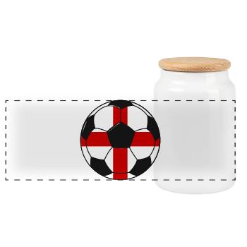 Football_team_England - Panorama Keksdose mit Holzdeckel - Weiß - Vorne