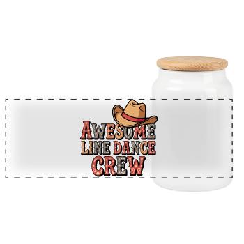 Géniale équipe de danse en ligne - Boîte à biscuits avec couvercle en bois - blanc - Devant