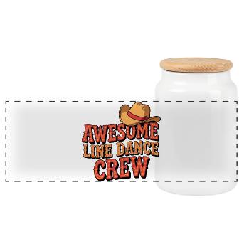 Géniale équipe de danse en ligne - Boîte à biscuits avec couvercle en bois - blanc - Devant
