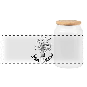 Enterrement de vie de garçon : Femme dansante - Illustration - Boîte à biscuits avec couvercle en bois - blanc - Devant