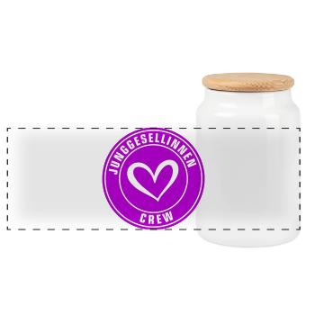 Équipe d’enterrement de vie de jeune fille - Boîte à biscuits avec couvercle en bois - blanc - Devant