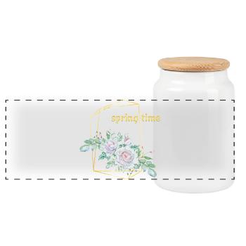 spring time - Panorama Keksdose mit Holzdeckel - Weiß - Vorne