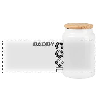 Papa Père Cool Cadeau - Boîte à biscuits avec couvercle en bois - blanc - Devant