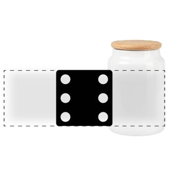 Le jeu dit - Boîte à biscuits avec couvercle en bois - blanc - Devant