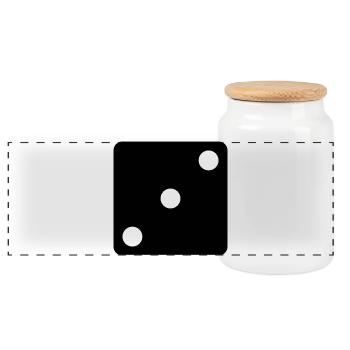 Le jeu dit - Boîte à biscuits avec couvercle en bois - blanc - Devant
