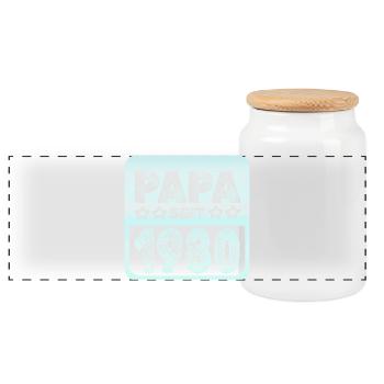 Spruch 1980 - Panorama Keksdose mit Holzdeckel - Weiß - Vorne
