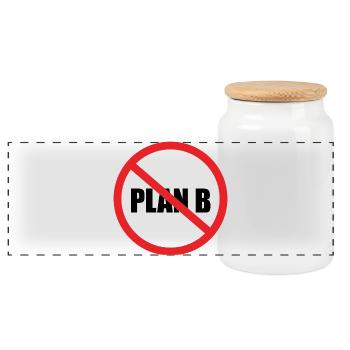 No Plan B - Panorama Keksdose mit Holzdeckel - Weiß - Vorne
