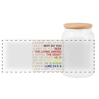 Il est ressuscité - Boîte à biscuits avec couvercle en bois - blanc - Devant