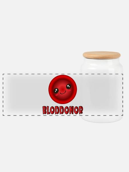 Bloddonor - Kagedåse med trælåg - hvid