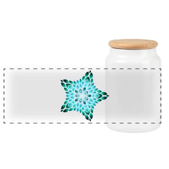 Lumière de l’Étoile de l’Océan - Boîte à biscuits avec couvercle en bois - blanc - Devant