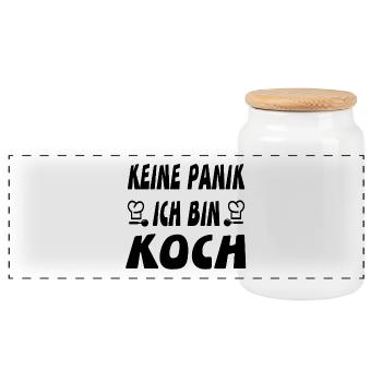 Koch - Panorama Keksdose mit Holzdeckel - Weiß - Vorne