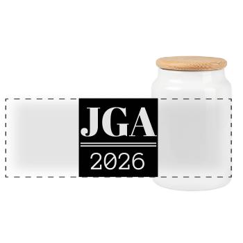 Bachelor Party Shirt - Panoramic Cookie Jar with Wooden Lid - white - Front
