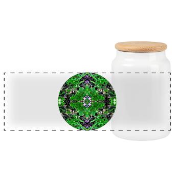 Natur Mandala Erlenstegen - Panorama Keksdose mit Holzdeckel - Weiß - Vorne