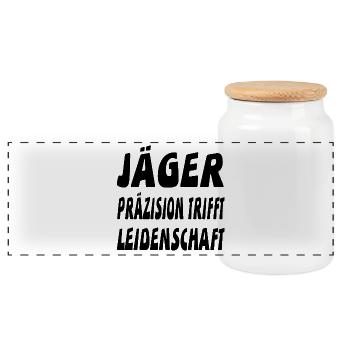 Jäger - Panorama Keksdose mit Holzdeckel - Weiß - Vorne