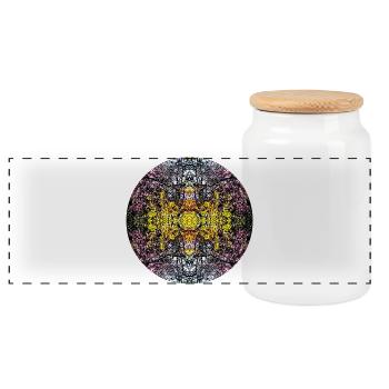 Source du Mandala de la nature dans le parc municipal - Boîte à biscuits avec couvercle en bois - blanc - Devant