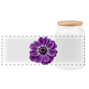 anemone, blumen outfits - Panorama Keksdose mit Holzdeckel - Weiß - Vorne