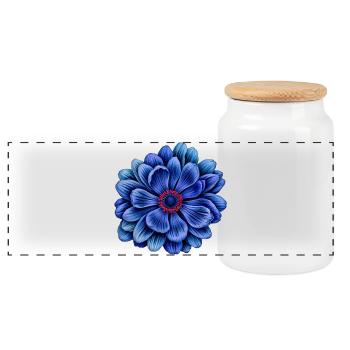 florale outfits, blumen, anemone - Panorama Keksdose mit Holzdeckel - Weiß - Vorne