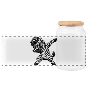 Évanouissement du zèbre - Boîte à biscuits avec couvercle en bois - blanc - Devant