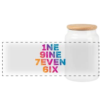 Millésime 1976 - Boîte à biscuits avec couvercle en bois - blanc - Devant