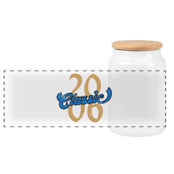 Millésime 2006 - Boîte à biscuits avec couvercle en bois - blanc - Devant