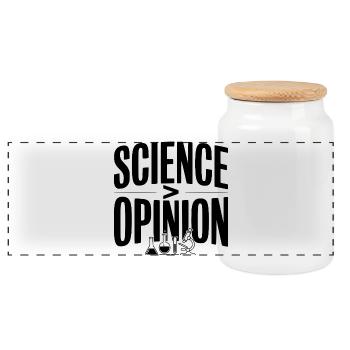 Science > Opinion - Boîte à biscuits avec couvercle en bois - blanc - Devant